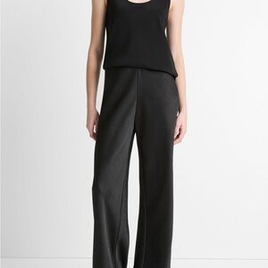 Vince Black Satin Bias Cut Pant